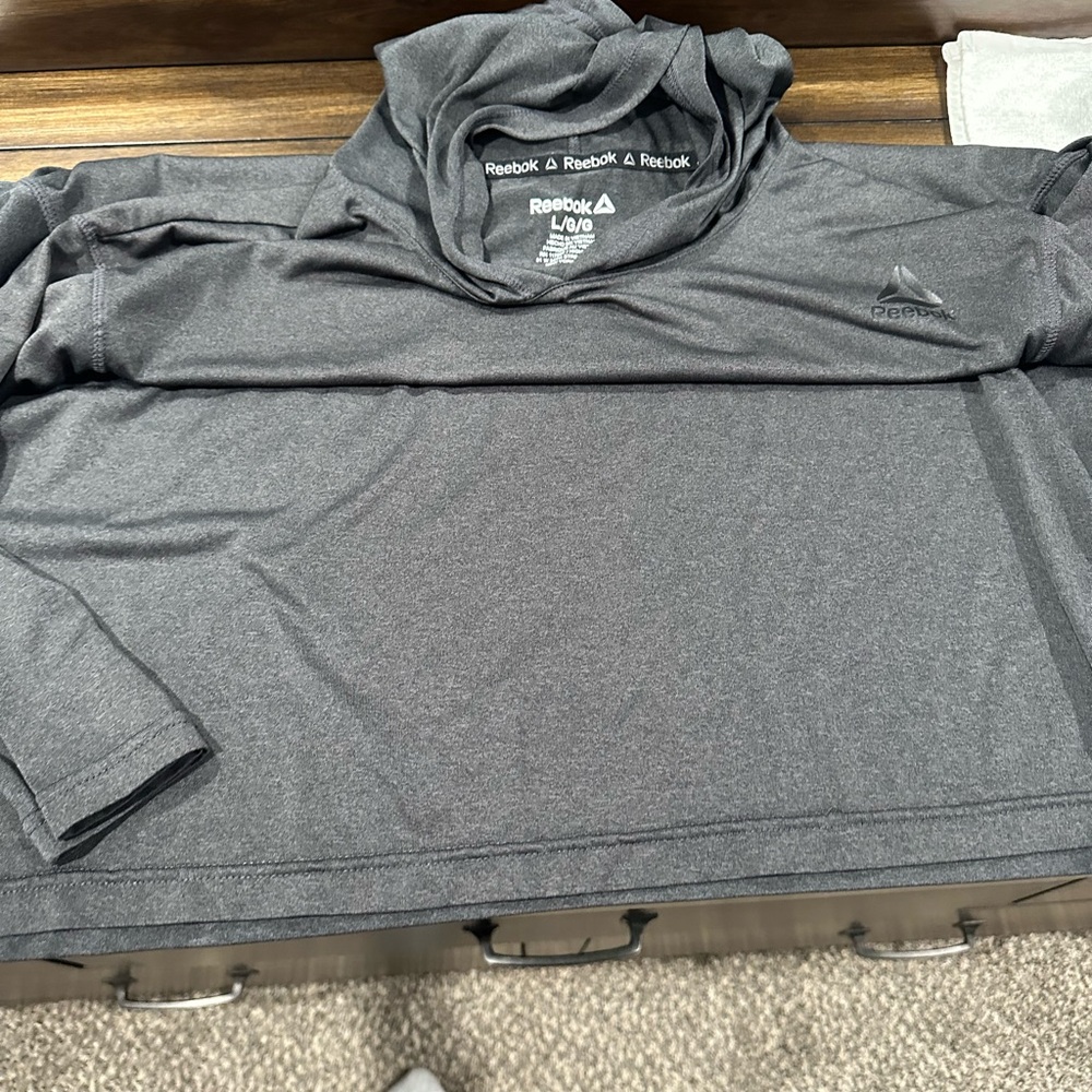 Reebok Charcoal Gray Pullover Hoodie